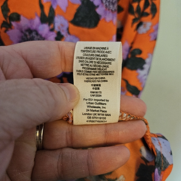 Free People Parker Floral Long Sleeve Dress size 8 - Picture 9 of 9